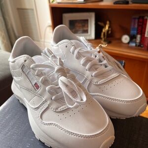 Vegan Reebok Classic White Sneakers Size 5